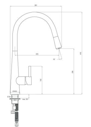 Bateria kuchenna Deante Aster stojąca grafit (BCA 272M) 2
