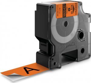 Dymo Tasiemka oryginalna Kolor nadruku: czarny/Kolor tła: pomarańczowe DYMO 1805427 24mm x 5.5 m winylowa, elastyczna/Mocny klej, Odporna na substancje chemiczne, wode i oleje. Wytrzymuje temperatury od -18 do 90 stopni 4