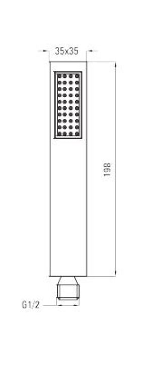 Bateria wannowa Deante Cubic ścienna chrom (BDD 011M) 7