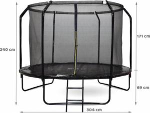 Trampolina ogrodowa SkyFlyer TR0034 z siatką wewnętrzną 10 FT 304 cm 6