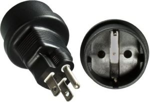 MicroConnect Adapter zasilania US 3pin - CEE/7 (PEUSC7FAD) 1