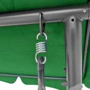 Ramiz Ogromna Huśtawka Ogrodowa Siedzisko Plecionka 2x1 Zielona Motyle 9