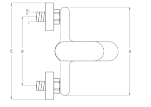 Bateria wannowa Deante Alpinia ścienne chrom (BGA 010M) 3