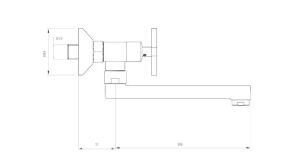 Bateria umywalkowa Deante Lucerna ścienna chrom (BEL 050D) 8
