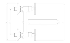 Bateria umywalkowa Deante Lucerna ścienna chrom (BEL 050D) 9