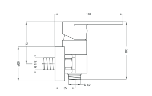 Bateria prysznicowa Deante Alpinia chrom (BGA 040M) 2