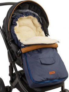 Sensillo ŚPIWOREK WEŁNA - NAVY DO WÓZKA (95x40) 4