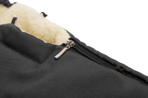 Sensillo Śpiworek do wózka wełna Black 95x40 5