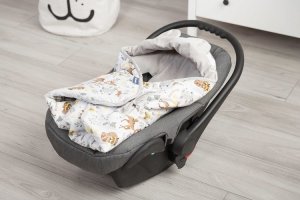 Sensillo OTULACZ DO FOTELIKA VELVET BIAŁY LEŚNA PRZYGODA 6