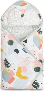 Sensillo OTULACZ DO FOTELIKA BAWEŁNA ABSTRAKCJA KROPKI SZARE 2