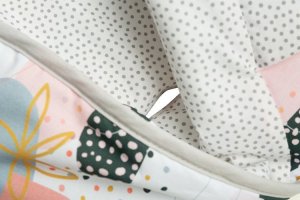 Sensillo OTULACZ DO FOTELIKA BAWEŁNA ABSTRAKCJA KROPKI SZARE 4