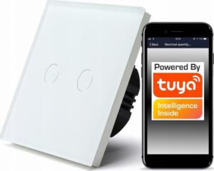 RTX Włącznik Dotykowy WiFi TUYA 2obw. biały #z N/bez N 1