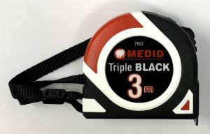 Medid Metrówka Medid Triple Black Miara Zwijana Taśma Miernicza 3m/16mm 1