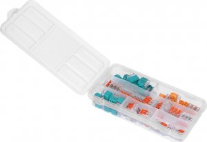 Orno Zestaw złączek instalacyjnych APARTMENT, 65 sztuk. Wciskane: 15x 2-przew. 15x 3-przew. 10x 4-przew. Zaciskowe: 10x 2-przew. 15x 3-przew. 2