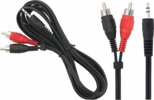 Kabel Blow Jack 3.5mm - RCA (Cinch) x2 1.5m czarny (02642) 2
