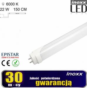 Świetlówka Nvox Świetlówka led 150cm 22w 6000k t8 jednostronna zimna 1