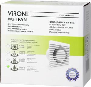 Orno Wentylator łazienkowy 100mm, natynkowy z czujnikiem wilgoci i wyłącznikiem czasowym 3