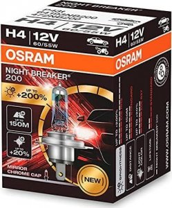 Osram Żarówka halogenowa osram h4 12v 60/55w p43t night breaker 200 /1 szt./ 1
