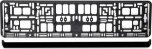UTAL Ramka do mocowania tablicy rejestracyjnej- czarna elastycznazapakowana w woreczek foliowy z etykietą 1