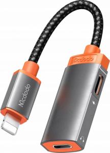 Adapter USB Mcdodo Lightning - Jack 3.5mm Srebrny  (CA-0490) 1