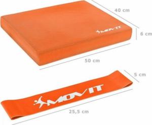Movit Poduszka Balance z gumką gimnastyczną - pomarańczowa 7
