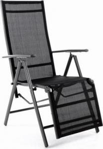 Garthen Ogrodowe aluminiowe krzesło składane z podnóżkiem RELAX - an 1