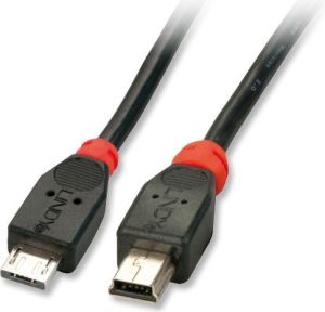 Kabel USB Lindy miniUSB - microUSB 1 m Czarny (31958) 1
