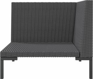 vidaXL vidaXL Sofa ogrodowa z poduszkami, zaokrąglony rattan PE 6