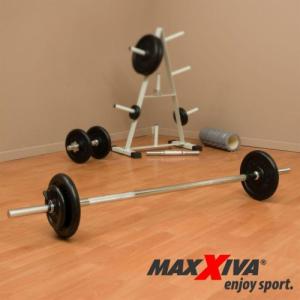 Maxxiva MAXXIVA Gryf olimpijski z blokadą sprężynową 140 cm, srebrny 4