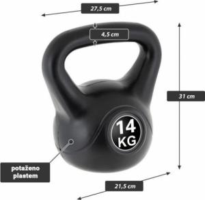 Kettlebell Maxxiva MAXXIVA Kettlebell, czarny, 14 kg 6