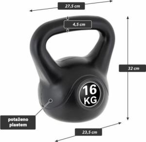 Kettlebell Maxxiva MAXXIVA Kettlebell, czarny, 16 kg 5