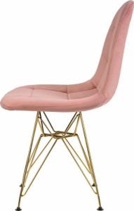 Szchara KRZESŁO welurowe tapicerowane DO SALONU pikowane 9