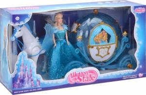 LUXMA DUŻA KARETA LALKA CHODZĄCY KOŃ DŹWIĘKI ŚWIATŁA 216 2