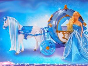 LUXMA DUŻA KARETA LALKA CHODZĄCY KOŃ DŹWIĘKI ŚWIATŁA 216 5