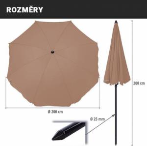 Stilista STILISTA Parasol ogrodowy, 2 m, kremowy 4