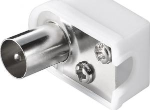 MicroConnect Coax angle plug with screw - COAXADAPTERA1 1