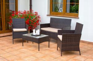 Jumi Meble ogrodowe technorattan MOKKA taras zestaw 2