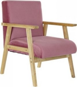 DKD Home Decor Krzesło DKD Home Decor Różowy Poliester Drewno MDF (61 x 63 x 77 cm) 1