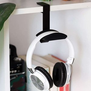 Alogy Alogy Uniwersalny uchwyt wieszak hak na słuchawki na biurko blat Czarny uniwersalny 2