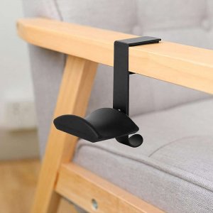 Alogy Alogy Uniwersalny uchwyt wieszak hak na słuchawki na biurko blat Czarny uniwersalny 7