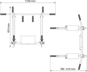 K-Sport DRĄŻEK+PORĘCZ do ćwiczeń podciągania na drabinkę 2W1 KSSL080/3 8