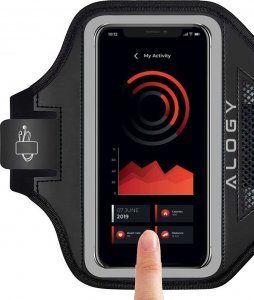 Alogy Alogy WaterProof Sport ArmBand Wodoodporne etui sportowe opaska na ramię do telefonu 6.5 cali Czarna uniwersalny 4