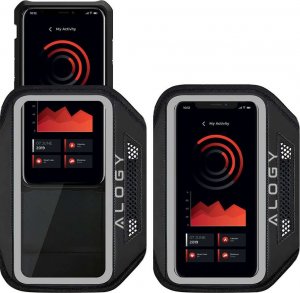 Alogy Alogy WaterProof Sport ArmBand Wodoodporne etui sportowe opaska na ramię do telefonu 6.5 cali Czarna uniwersalny 6