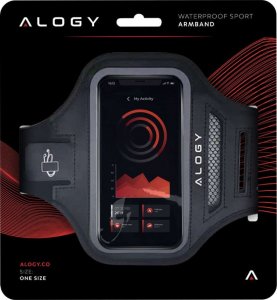 Alogy Alogy WaterProof Sport ArmBand Wodoodporne etui sportowe opaska na ramię do telefonu 6.5 cali Czarna uniwersalny 7