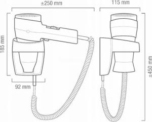 Suszarka Valera SUSZARKA DO WŁOSÓW HOTELOWA 1800W Valera BIAŁA 2