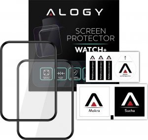 Alogy Alogy 2x Szkło na smartwatch elastyczne 3D do Huawei Watch Fit Black uniwersalny 5