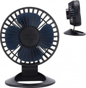 Wentylator USB Alogy Alogy Wiatrak Mini przenośny wentylator stojak na biurko bezszumowy Czarny uniwersalny 3