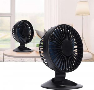 Wentylator USB Alogy Alogy Wiatrak Mini przenośny wentylator stojak na biurko bezszumowy Czarny uniwersalny 8