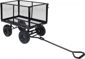 vidaXL Ogrodowy wózek ręczny, czarny, 350 kg 1