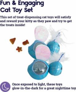 Petstages Petstages Firefly Treat Stuffer Glow-In-The-Dark Cat Toy - Świetliki na kocie przysmaki 3
